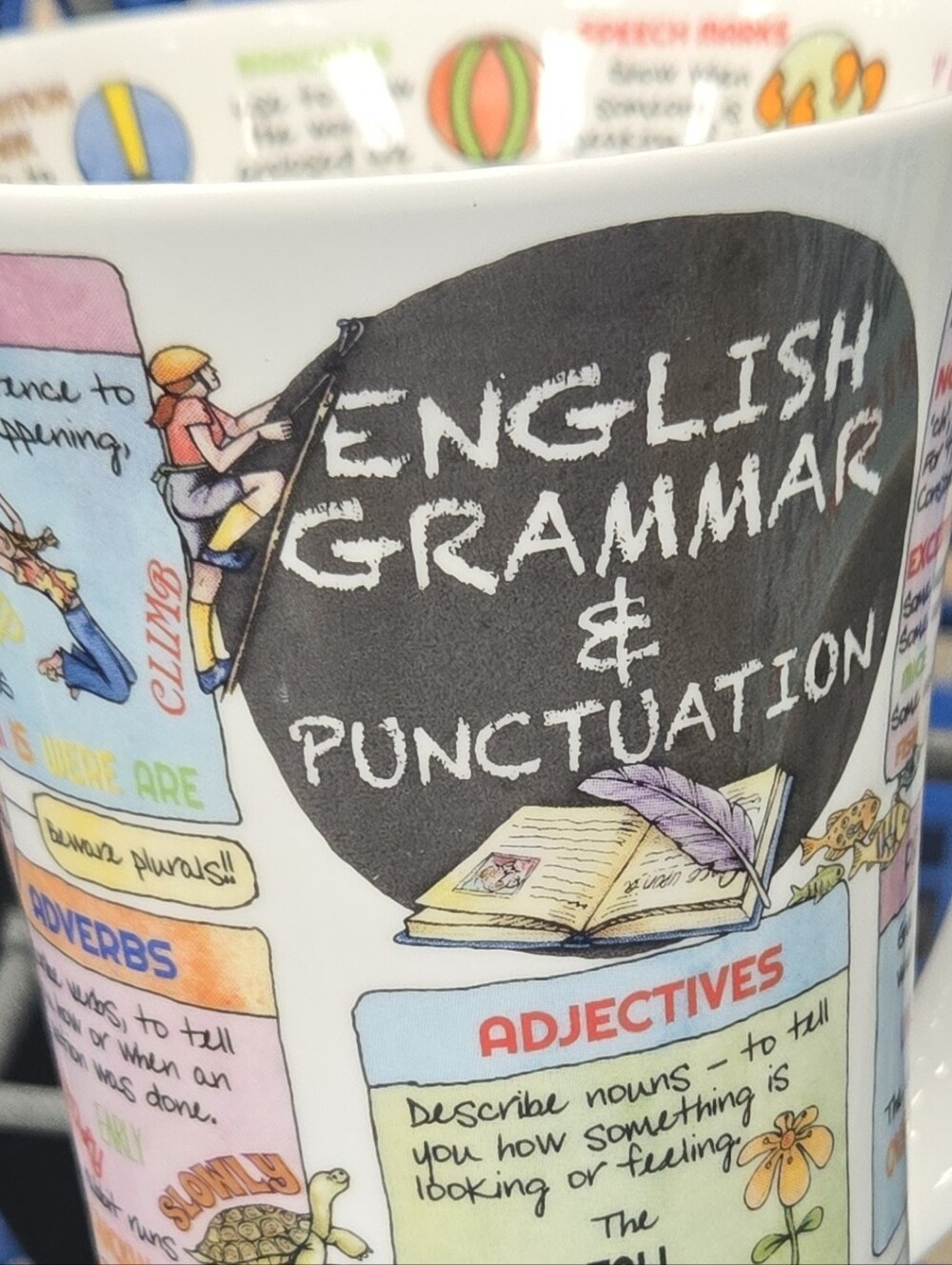 Dunoon Glencoe English grammar coffee mug, perfect teacher gift